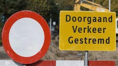 Noodweg in Hilversum deels afgesloten