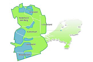 Wijdemeren is met 7.700 hectare de grootste gemeente in Gooi & Vecht. 
